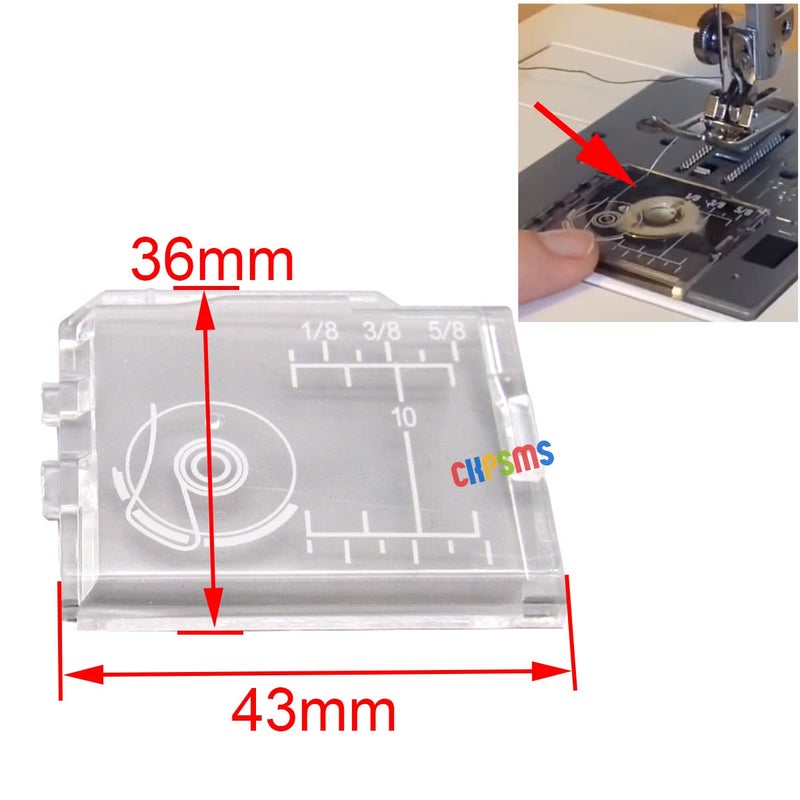 CKPSMS Brand - 2PCS Bobbin/Hook Cover Plates Compatible with/Replacement for Pfaff Brand Hobby 1122/1132/1142 Elna Brand 2600, 2800,5200 Janome(Newhome) Brand 18W LE,2040,3022,3023ML,4018,4018ME,4123 - Image 2